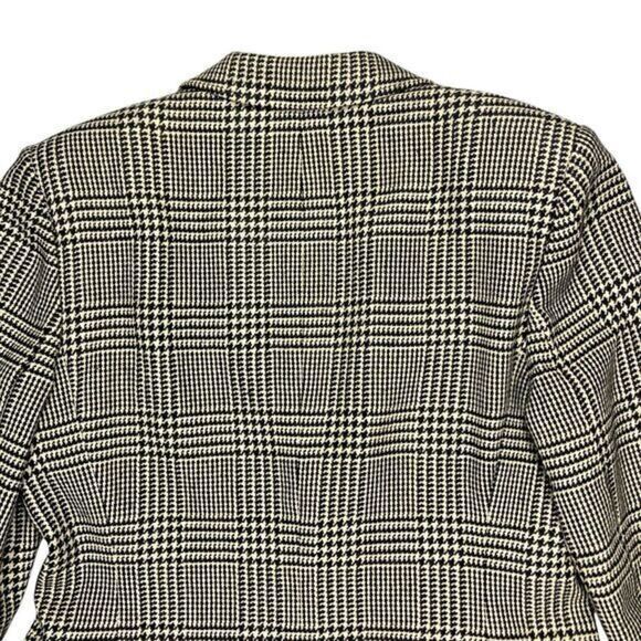Lauren Ralph Lauren Blazer Size 12 Houndstooth Wool Silk Cashmere Classic Jacket - Picture 6 of 16